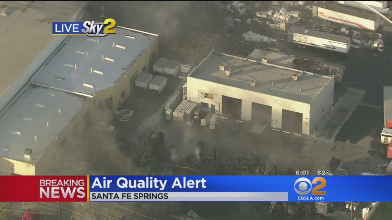 Fire in Santa Fe Springs Today: Industrial Facility Fire Contained as Firefighters Battle Major Blaze Near Freeway